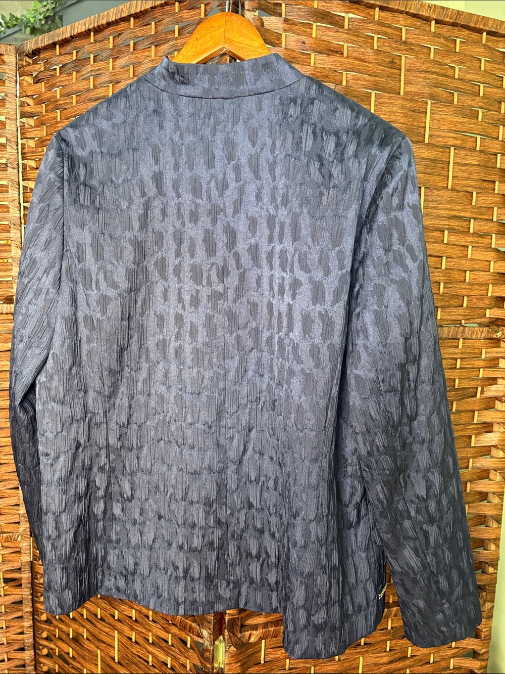 Stunning Embroidered Navy Blazer with Paisley Detail - Picture 5 of 5